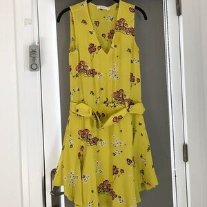 A.L.C. Yellow silk belted dress, 2